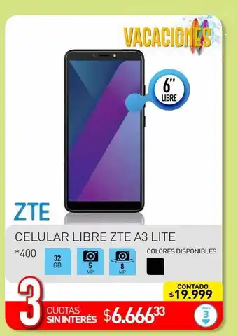La Anonima Zte a3 lite oferta