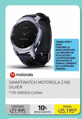 La Anonima Smartwatch motorola z100 silver oferta