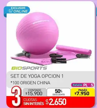 La Anonima Biosports set de yoga opcion 1 oferta