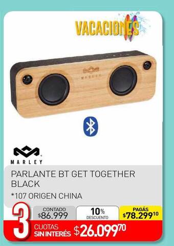 La Anonima Marley parlante bt get together black oferta
