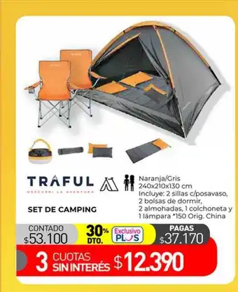 La Anonima Traful set de camping oferta