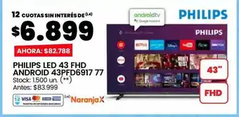 Changomas Philips led 43 fhd android 43fd6917 77 oferta