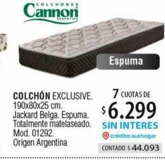 Authogar Colchón exclusive cannon oferta