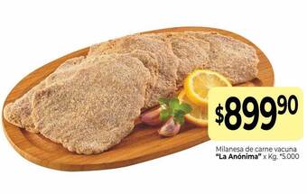 La Anonima Milanesa de carne vacuna oferta