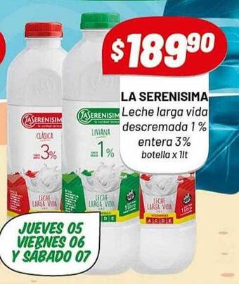 Almacor La serenisima leche larga vida descremada oferta