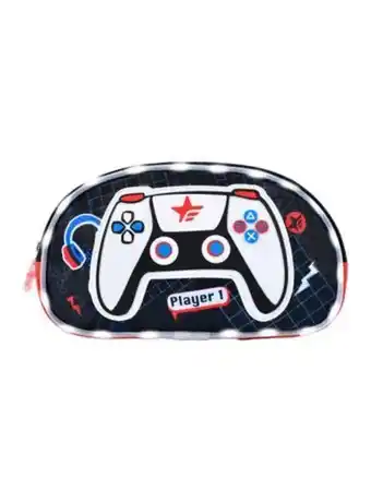 El Mundo del Juguete Cartuchera grande 2 cierres con luz led termoformada gamer roja footy oferta