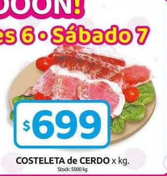 Cordiez Costeleta de cerdo x kg oferta