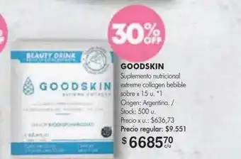 Simplicity Goodskin suplemento nutricional extreme collagen bebible sobre x 15 oferta