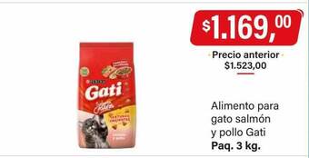 Supermercados Damesco Alimento para gato salmón y pollo gati oferta