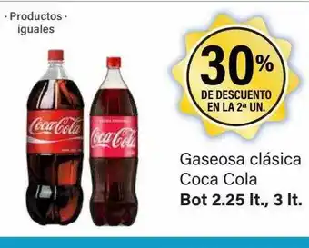 Supermercados Damesco Gaseosa clásica coca cola 30% de descuento en la un. oferta