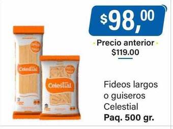 Supermercados Damesco Fideos largos o guiseros celestial oferta