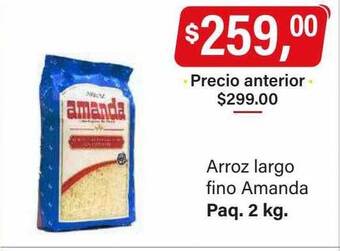 Supermercados Damesco Arroz largo fino amanda oferta