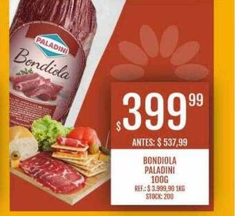 Supermercados Todo Bondiola paladini oferta
