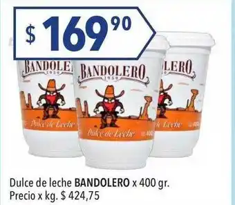 Hergo Dulce de leche bandolero precio x kg oferta