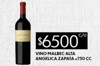 Supermercados Toledo Vino malbec alta angelica zapata x 750 cc oferta