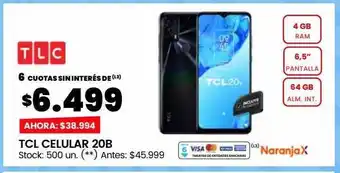 Changomas Tcl celular 20b oferta