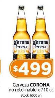 Cordiez Cerveza corona no retornable x 710 cc oferta