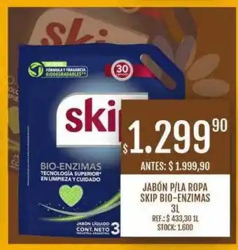 Supermercados Todo Jabón p la ropa skip bio-enzimas oferta