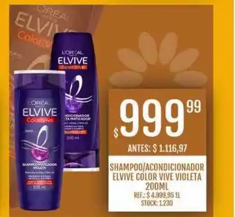 Supermercados Todo Shampoo acondicionador elvive color vive violeta oferta