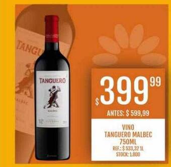Supermercados Todo Vino tanguero malbec oferta
