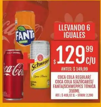 Supermercados Todo Coca cola regular coca cola s azúcares fanta schweppes tónica oferta