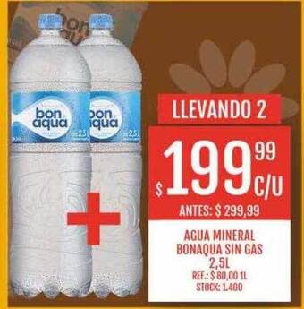 Supermercados Todo Agua mineral bonaqua sin gas oferta
