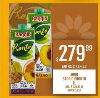 Supermercados Todo Jugo baggio pronto oferta
