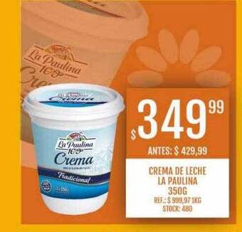Supermercados Todo Crema de leche la paulina oferta