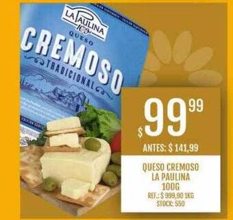 Supermercados Todo Queso cremoso la paulina oferta