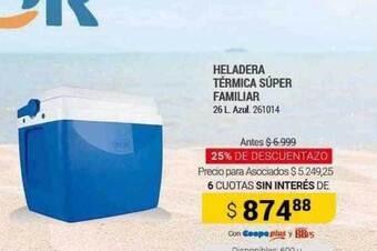 Cooperativa Obrera Heladera térmica súper familiar oferta