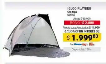 Cooperativa Obrera Igloo playero con tapa. oferta