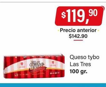Supermercados Damesco Queso tybo las tres oferta