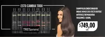Supermercados Toledo Shampoo-acondicionador ondas boho-liso efecto botox-antifrizz-reparadora tresemmé oferta