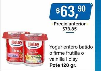 Supermercados Damesco Yogur entero batido o firme frutilla o vainilla ilolay oferta