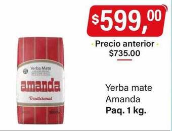 Supermercados Damesco Yerba mate amanda oferta