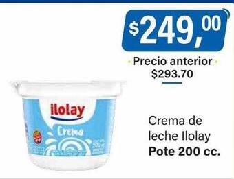 Supermercados Damesco Crema de leche ilolay oferta