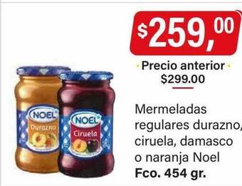 Supermercados Damesco Mermeladas regulares durazno ciruela damasco o naranja noel oferta