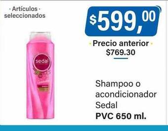 Supermercados Damesco Shampoo o acondicionador sedal oferta