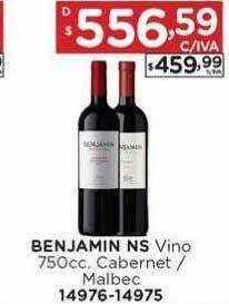 Hipermay Benjamin ns vino cabernet malbec oferta