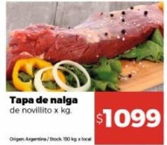 Disco Tapa de Nalga de Novillito x kg oferta