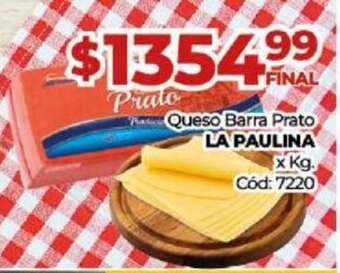 Diarco Queso Barra Prato La Paulina oferta