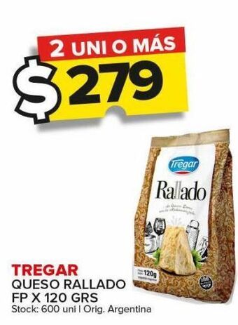 Carrefour Maxi Queso rallado tregar x 120g oferta