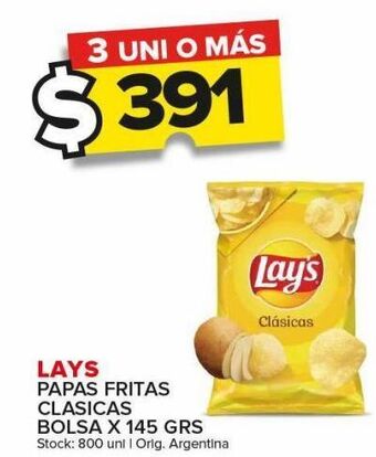 Carrefour Maxi Papas fritas lay's x 145g oferta