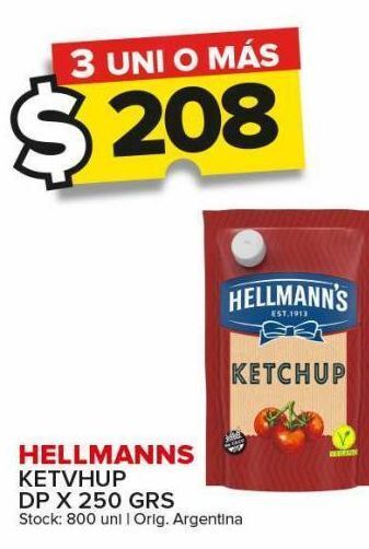 Carrefour Maxi Ketchup hellmann's x 250g oferta