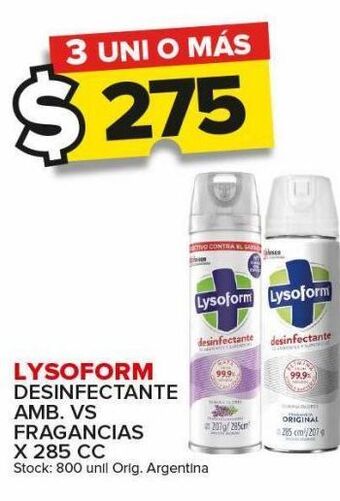 Carrefour Maxi Desinfectante lysoform x 285cc oferta
