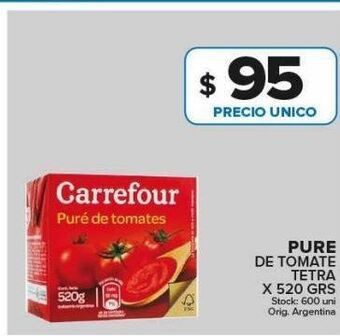 Carrefour Maxi Puré de tomate carrefour x 520g oferta