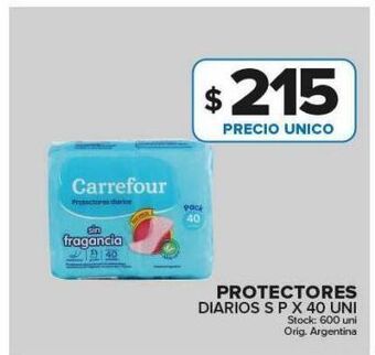 Carrefour Maxi Protectores femeninos carrefour x 40un oferta