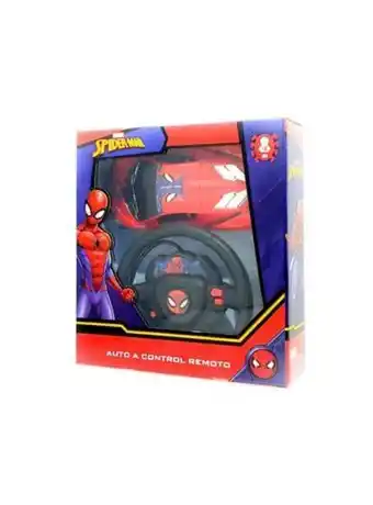 El Mundo del Juguete Auto a control remoto con volante spiderman marvel 24cm oferta