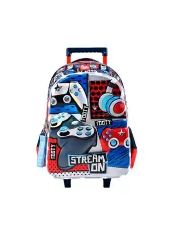 El Mundo del Juguete Mochila carro 18" gamer stream estampado 3d termoformado rojo footy oferta