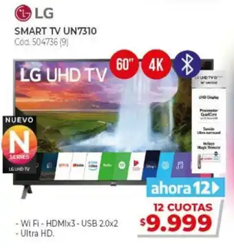 Naldo Lombardi LG Smart TV UN7310 60" 4K 504736 (9) oferta